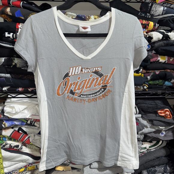 Y2K Harley Davidson Women’s 110 Years Pennsylvania Shirt Size Large - Picture 1 of 5